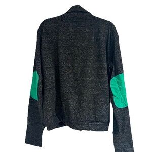 RTH Gray Sweatshirt Drawstring Waist Elbow Patches Made In USA 100% Cotton XL